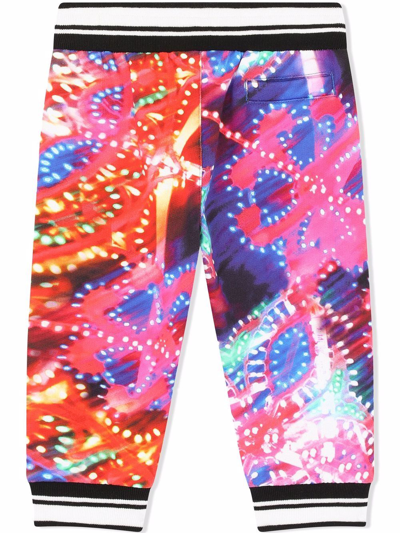Dolce & Gabbana Luminarie Print Track Trousers In Red