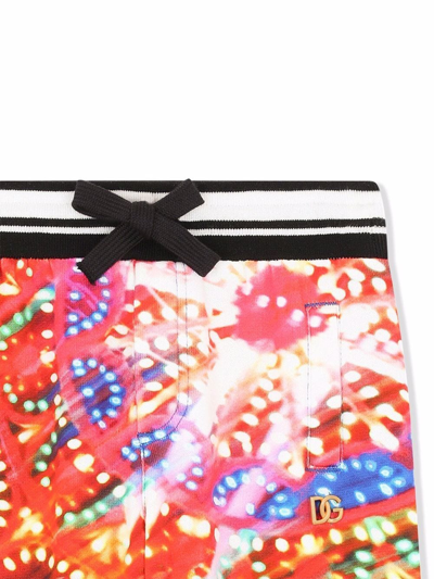 Dolce & Gabbana Luminarie Print Track Trousers In Red