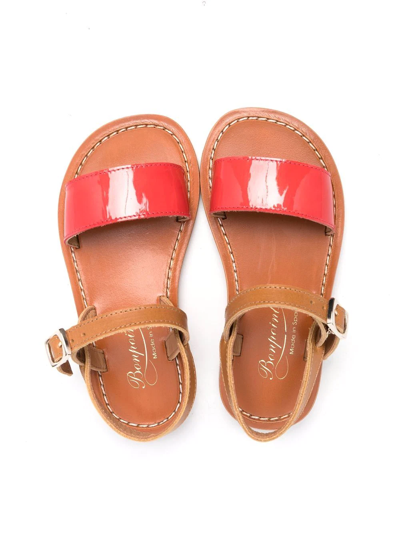 Shop Bonpoint Ankle-strap Sandals In Red