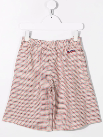 Shop Gucci Plaid-check Print Shorts In Neutrals