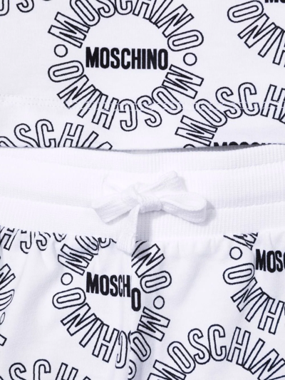 Shop Moschino Teddy Bear Monogram-print Tracksuit In White