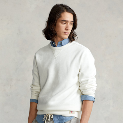 Shop Ralph Lauren Fleece Sweatshirt In Deckwash White