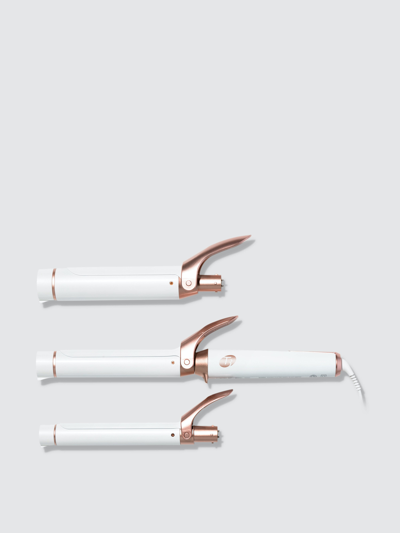 Shop T3 Twirl Trio Interchangeable Clip Curling Iron Set: 1”, 1.25”, 1.5” In White Rose Gold