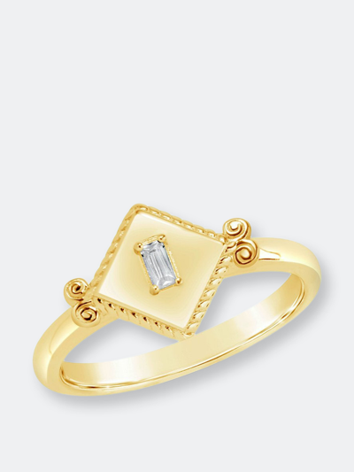 Shop Sterling Forever Sterling Silver Artemisia Ring In Gold