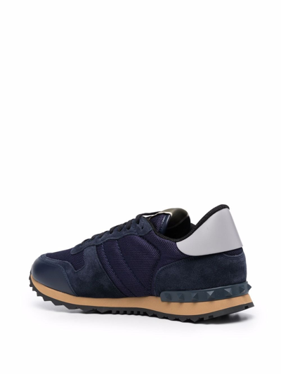 Shop Valentino Rockrunner Sneakers In Blue