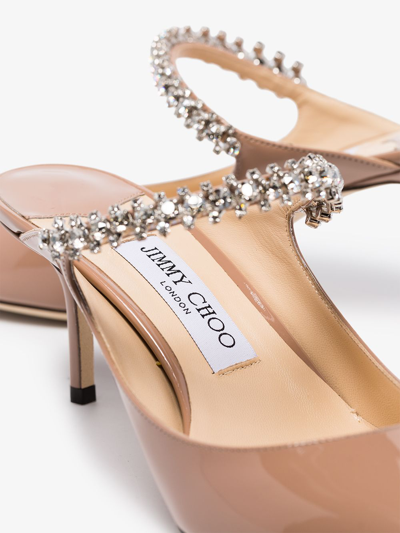 Shop Jimmy Choo Bing Patent Leather Mules In Pink
