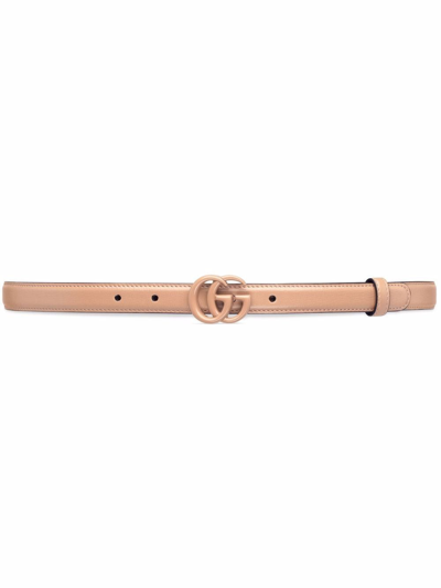 Shop Gucci Gg Marmont Leather Belt In Pink