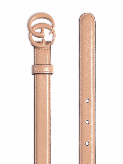 Shop Gucci Gg Marmont Leather Belt In Pink