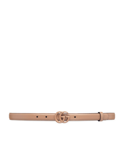 Shop Gucci Gg Marmont Leather Belt In Pink