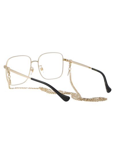 Shop Gucci Gg1092oa Glasses In 001 Gold Gold Transparent