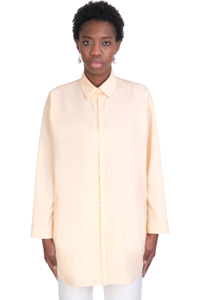 Shop Jil Sander Shirt In Orange Cotton