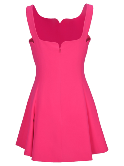 Shop Versace Silk Mini Dress In Fuchsia