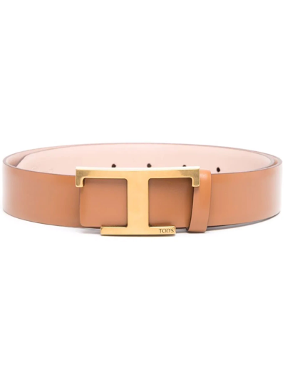 Shop Tod's Brown Smooth Leather Belt