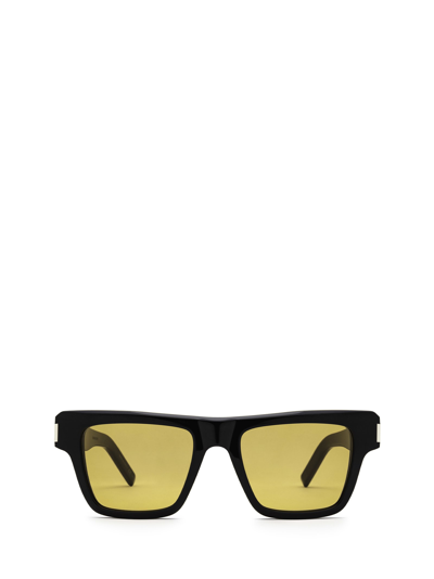 Shop Saint Laurent Eyewear Sl 469 Black Sunglasses