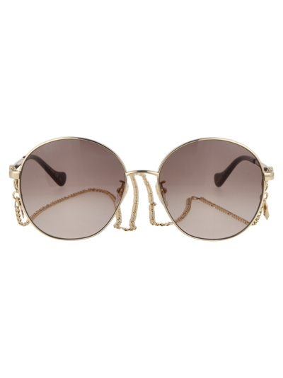 Shop Gucci Gg1090sa Sunglasses In 002 Gold Gold Brown