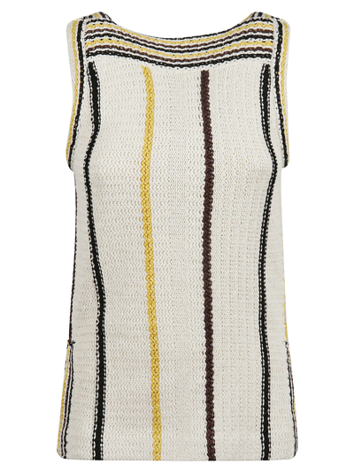 Shop Jil Sander Knitted Top In White