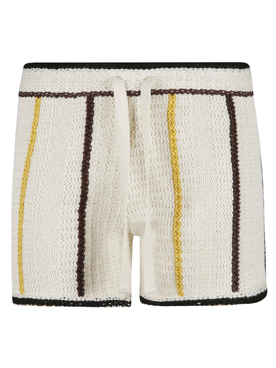 Shop Jil Sander Drawstring Knitted Shorts In White