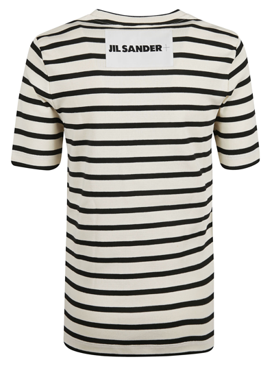 Shop Jil Sander Stripe Print T-shirt In Grey