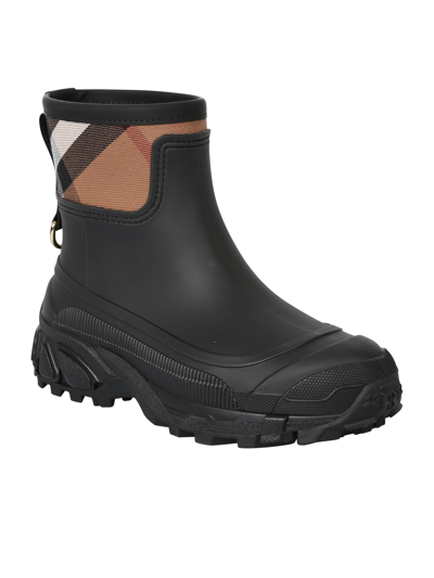 Shop Burberry Rain Boots In Black