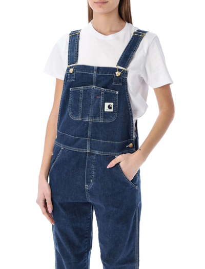 Shop Carhartt Bib Overall In Blue Wash