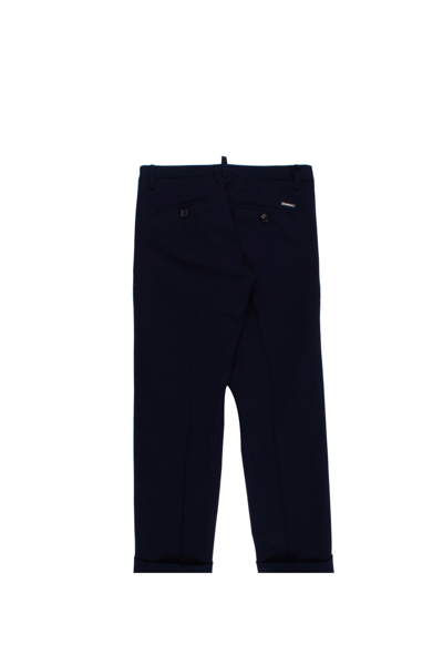 Shop Dsquared2 Wool Pants In Blue
