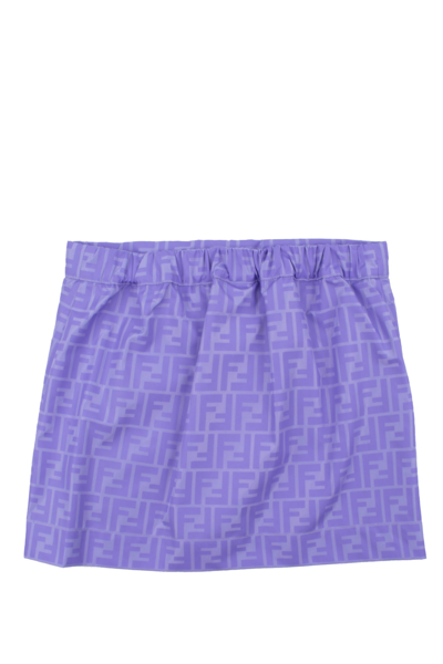 Shop Fendi Ff Nylon Skirt In Violet