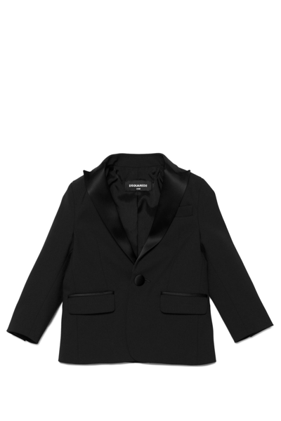 Shop Dsquared2 Wool Single-breasted Jacket In Back