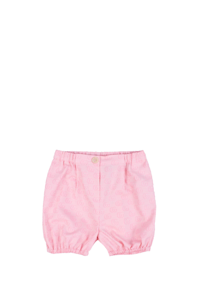 Shop Gucci Gg Cotton Jacquard Shorts In Rose