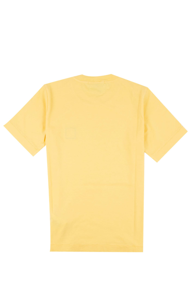 Shop Stone Island Junior Cotton T-shirt In Yellow