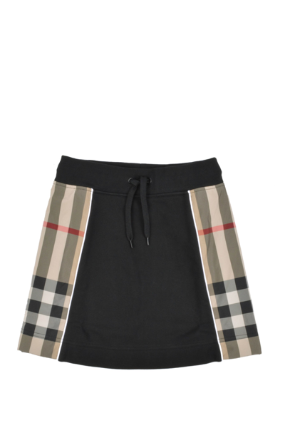 Shop Burberry Cotton Skirt In Back