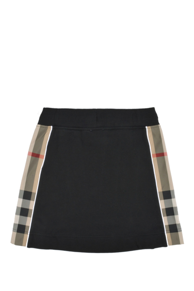 Shop Burberry Cotton Skirt In Back