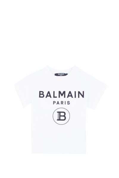 Shop Balmain Cotton T-shirt In White