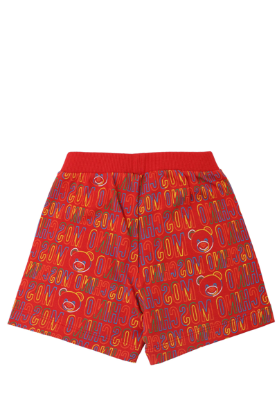 Shop Moschino Cotton Shorts In Red