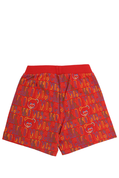 Shop Moschino Cotton Shorts In Red