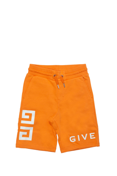 Shop Givenchy Cotton Shorts In Orange