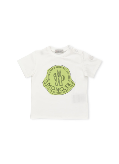 Shop Moncler Printed T-shirt In White