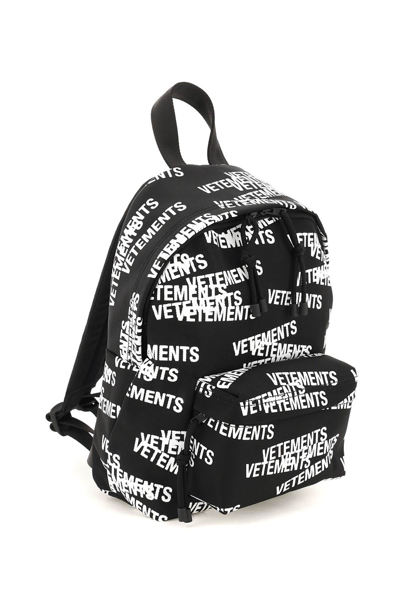 Shop Vetements Logo Print Mini Backpack In Mixed Colours