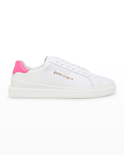 Shop Palm Angels Palm Bicolor Low-top Sneakers In White Fuschia