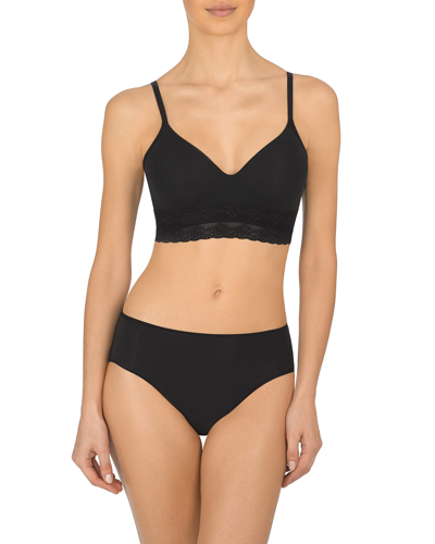 Shop Natori Bliss Perfection Contour Soft-cup Bra In Black