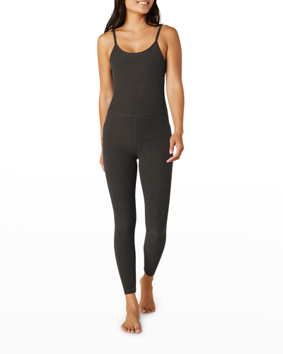 Shop Beyond Yoga Uplevel Spacedye Midi Jumpsuit In Darkest Night