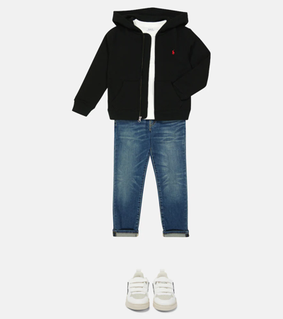 Polo Ralph Lauren Cotton-blend Zip-up Hoodie In Polo Black