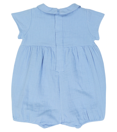 Shop Tartine Et Chocolat Baby Cotton Romper In Horizon