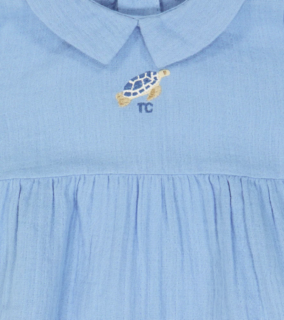 Tartine Et Chocolat Baby Cotton Romper In Horizon