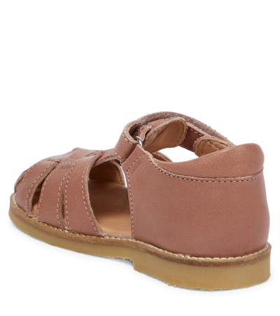 Petit Nord Classic Leather Sandals In Old Rose