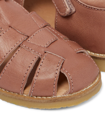 Petit Nord Classic Leather Sandals In Old Rose