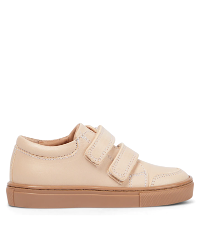 Shop Petit Nord Leather Sneakers In Cream