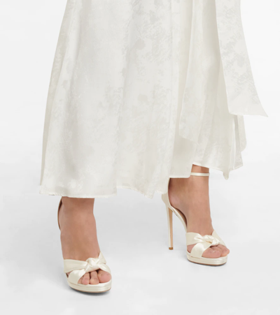 Jimmy Choo Bridal Rosie 120 Leather Sandals In Ivory