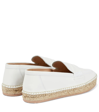 Gianvito Rossi Woven Raffia Espadrilles In White