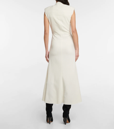 Isabel Marant Rabea Cutout Crinkled-crepe Midi Dress In White