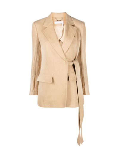Chloé Notched-lapel Single-breasted Jacket In Neutrals
